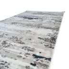 300 x 80 cm Grey & Ivory Distressed Abstract Runner Rug