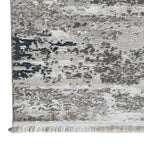 300 x 80 cm Grey & Ivory Distressed Abstract Runner Rug