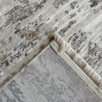 300 x 80 cm Grey & Ivory Distressed Abstract Runner Rug