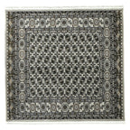 200 x 200 cm Square Iranian Machine-Made Bokhara Design Rug in Cream & Grey