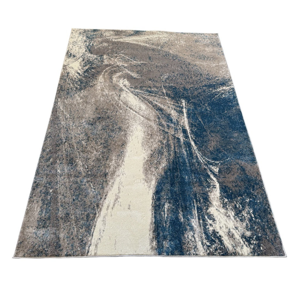 290 x 200 cm Turquoise & Sandstone Marble Rug