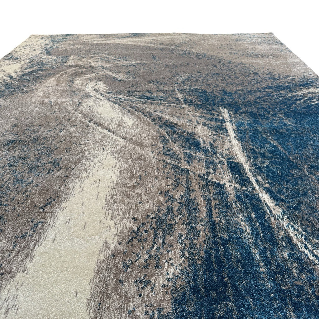 290 x 200 cm Turquoise & Sandstone Marble Rug