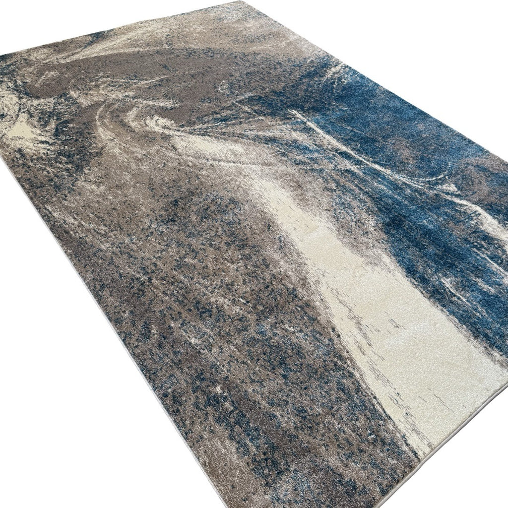 230 x 160 cm Turquoise & Sandstone Marble Rug