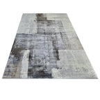 340 x 240 cm Geometric Impressions in Silver grey & Brown