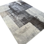 400 x 300 cm Geometric Impressions in Silver grey & Brown