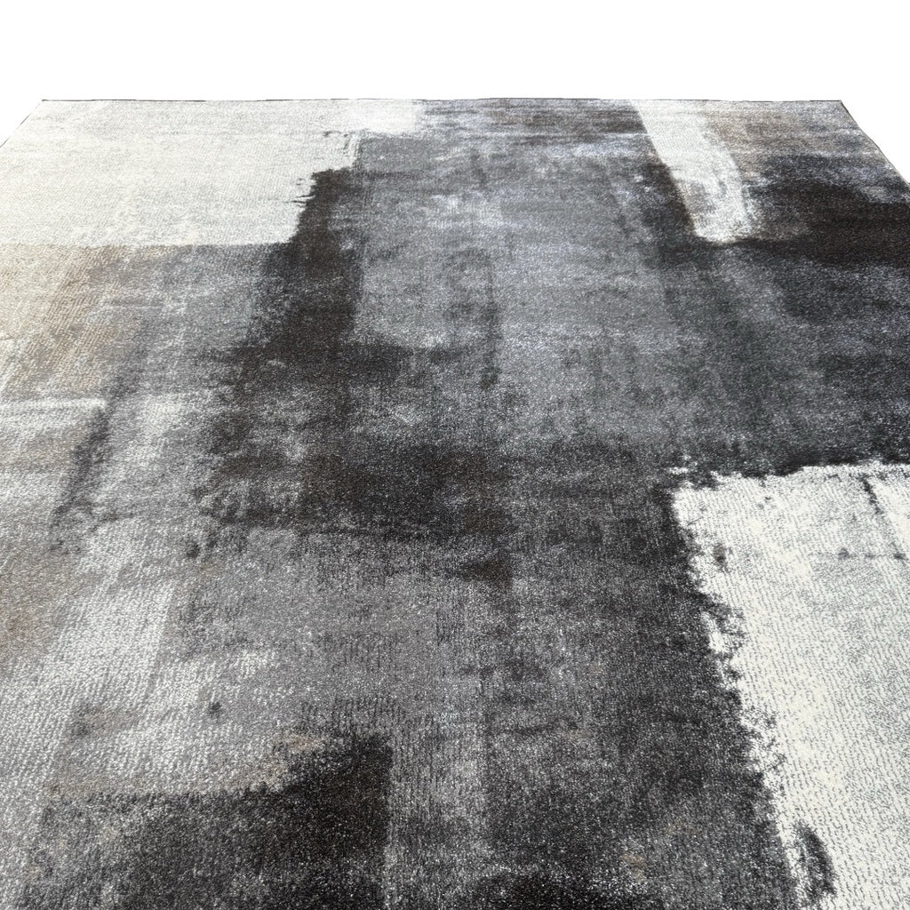 400 x 300 cm Geometric Impressions in Silver grey & Brown
