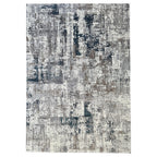 400 x 300 cm Monochrome Elegance in silver Grey with Teal Accents Area Rug