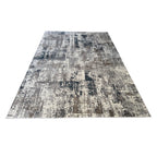 400 x 300 cm Monochrome Elegance in silver Grey with Teal Accents Area Rug