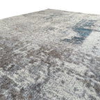 230 x 160 cm Monochrome Elegance in silver Grey with Teal Accents Area Rug