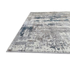 400 x 300 cm Monochrome Elegance in silver Grey with Teal Accents Area Rug