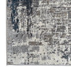 290 x 200 cm Monochrome Elegance in Silver Grey with Teal Accents Area Rug