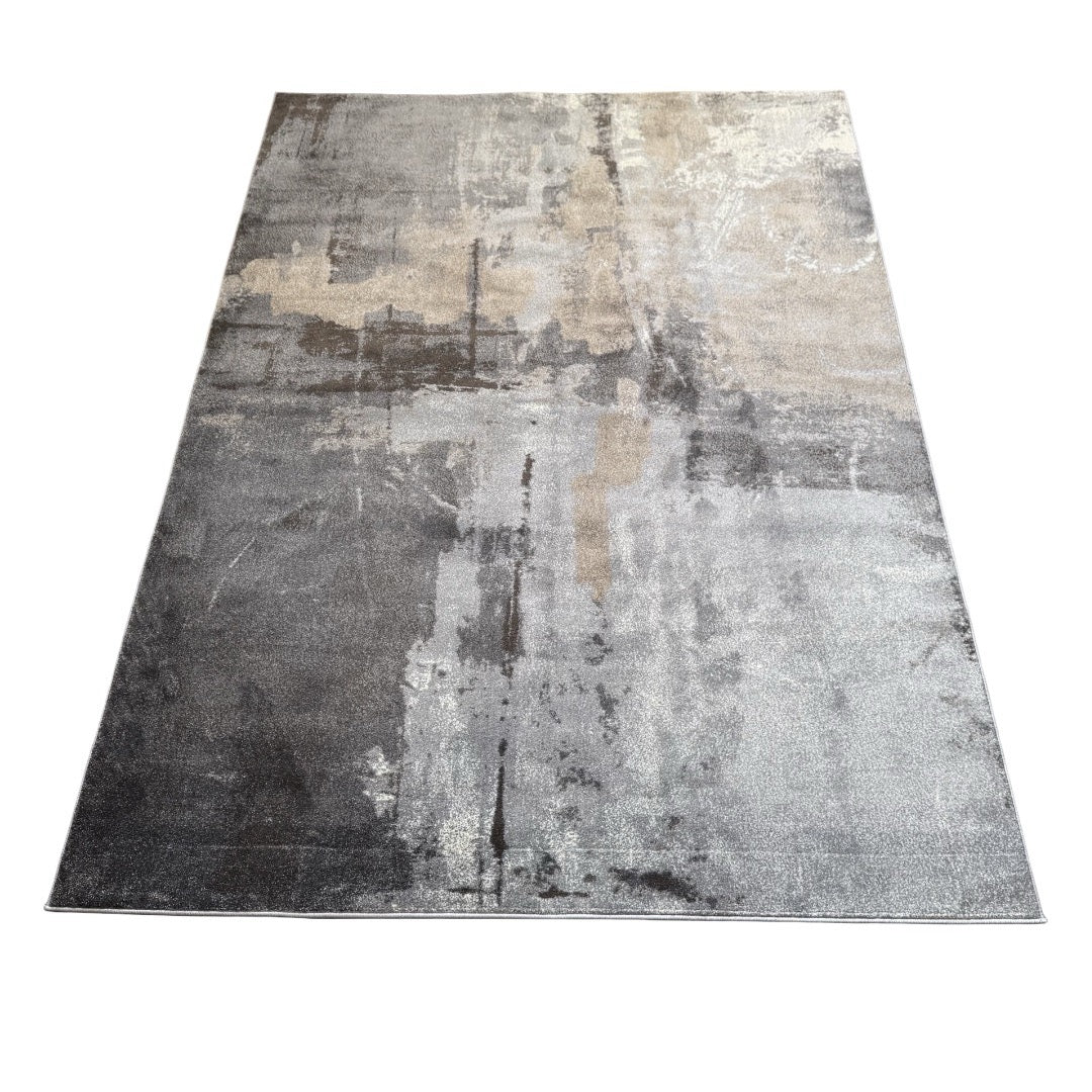 340 x 240 cm Grey & Beige Urban Patina Abstract Rug