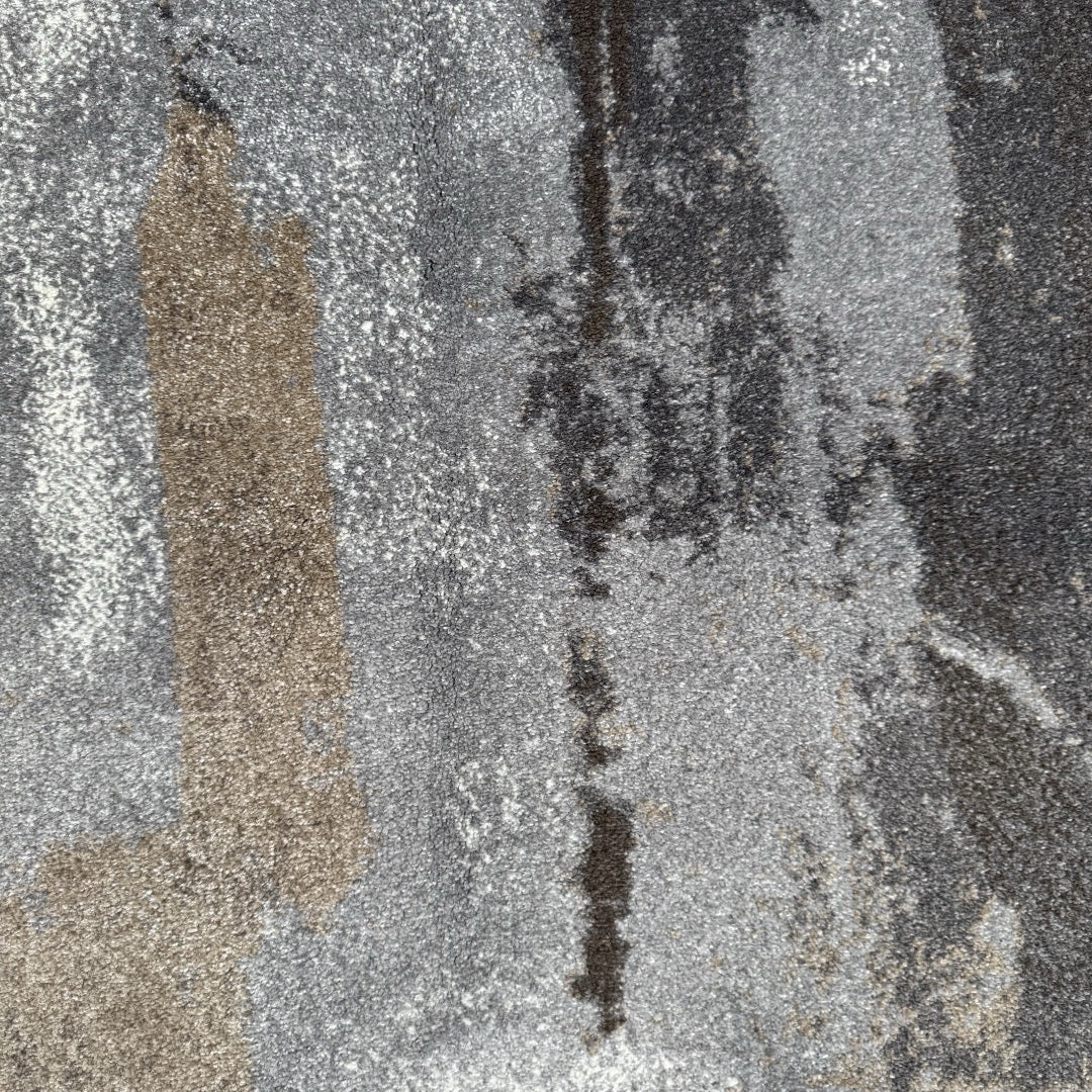 340 x 240 cm Grey & Beige Urban Patina Abstract Rug