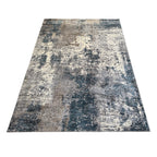 290 x 200 cm Distressed Canvas in Grey, Ivory & Turquoise Area Rug