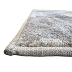 230 x 160 cm Light Grey & Charcoal Distressed Abstract Rug with Teal Accents