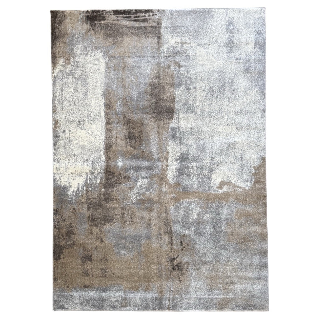 230 x 160 cm Modern Serenity in Silver Grey & Mocha Area Rug