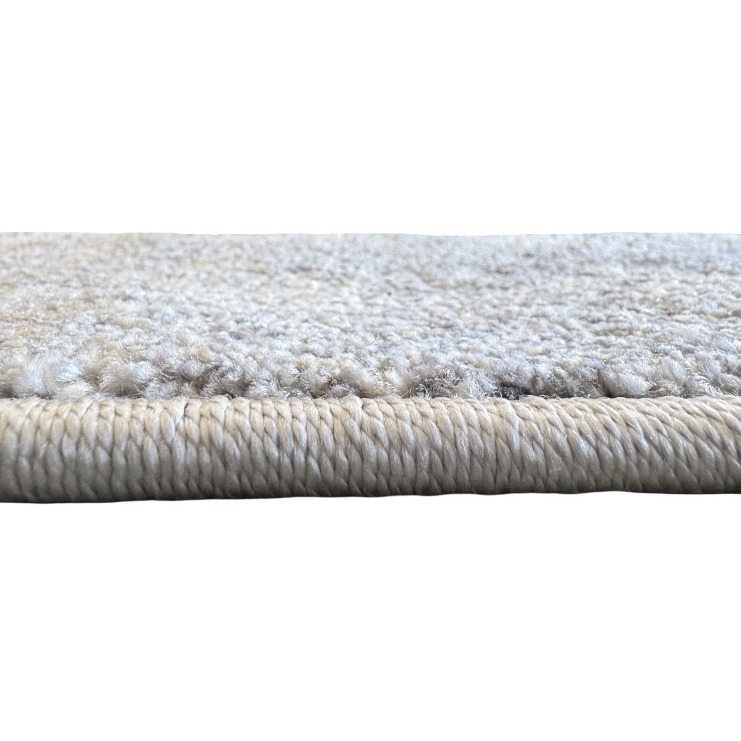 300 x 80 cm Modern Grey & Ivory Distressed Stripe Runner Rug with Pink Accents