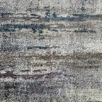 300 x 80 cm Modern Grey & Ivory Distressed Stripe Runner Rug with Pink Accents