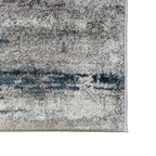 400 x 80 cm Modern Grey & Ivory Distressed Stripe Runner Rug with Pink Accents