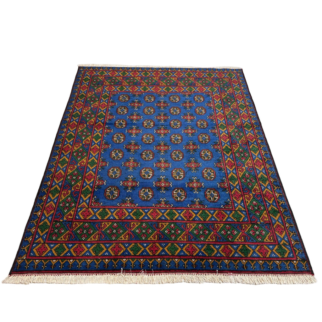 190 x 150 cm Hand Knotted Afghan Akche Bokhara – Wool Rug