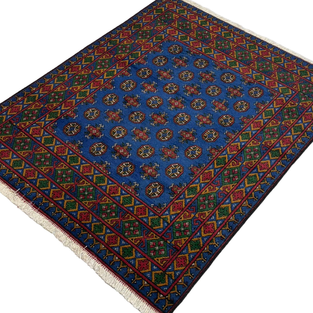 190 x 150 cm Hand Knotted Afghan Akche Bokhara – Wool Rug