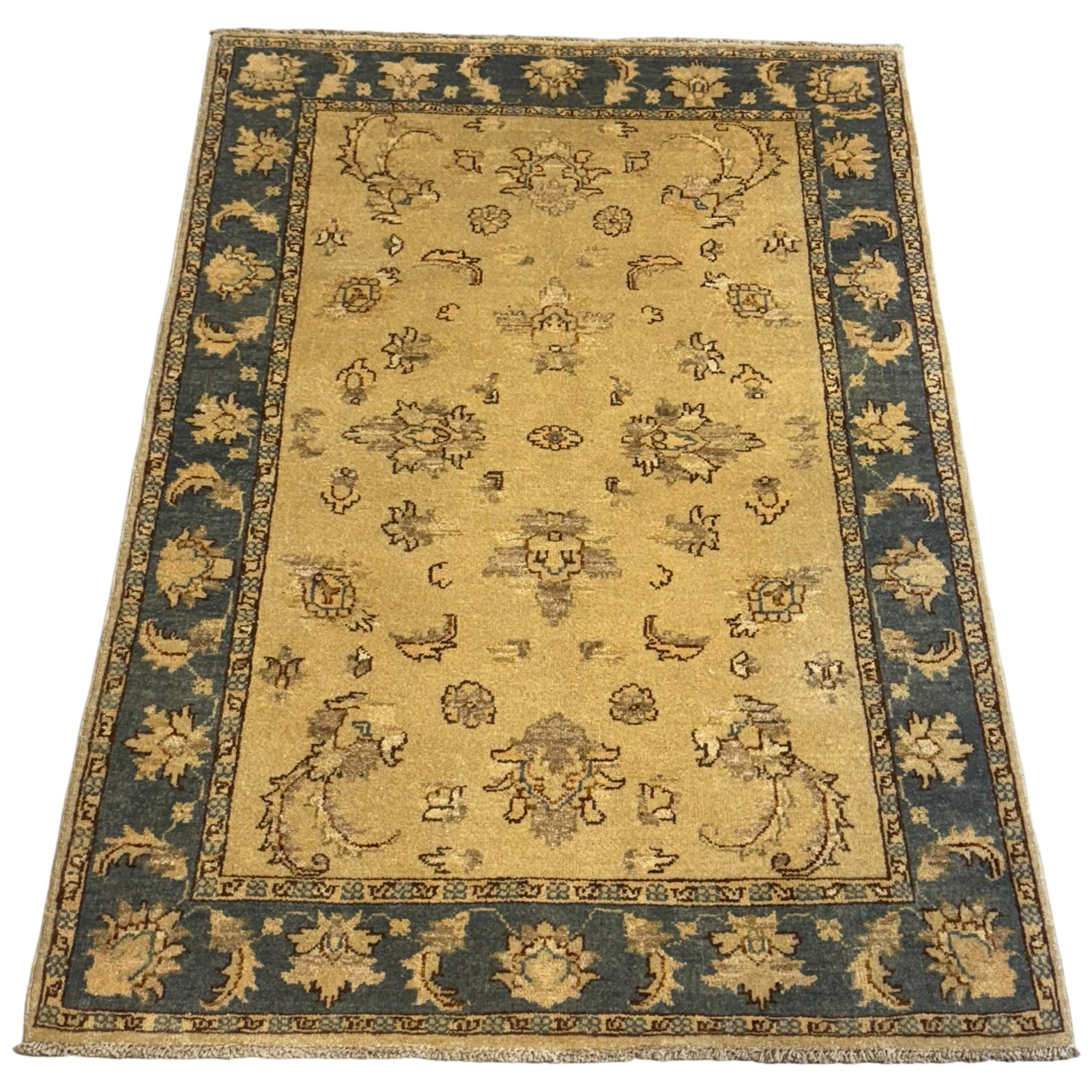 152 x 100 cm Afghan Chobi Ziegler Hand-Knotted Wool Rug