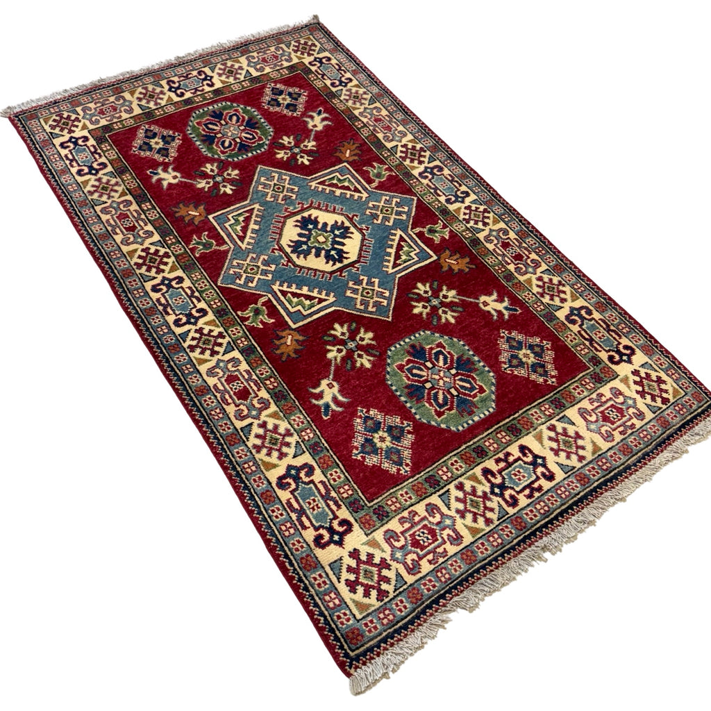 165 x 98 cm Hand Knotted Afghan Kazak – Wool Rug