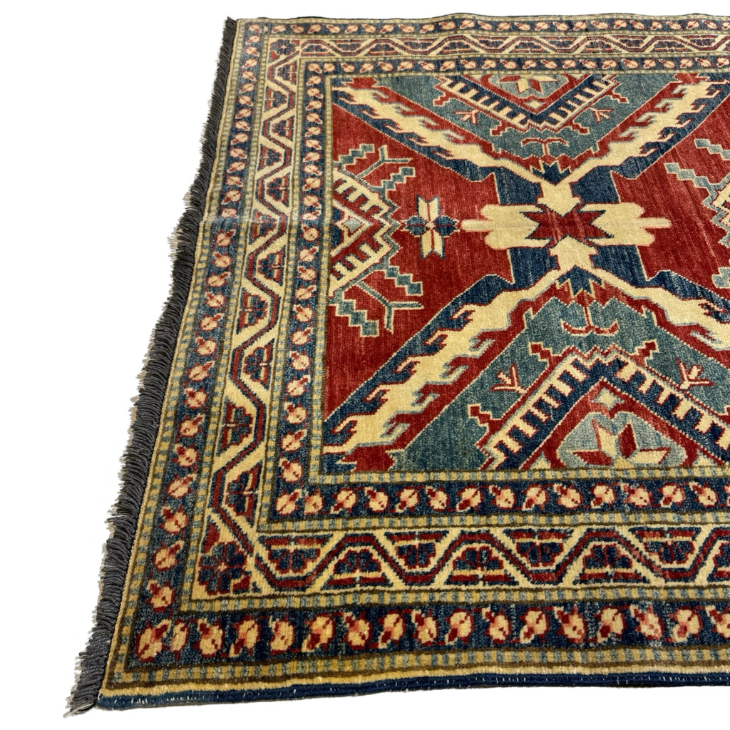 193 x 115 cm Hand Knotted Afghan Kazak – Wool Rug