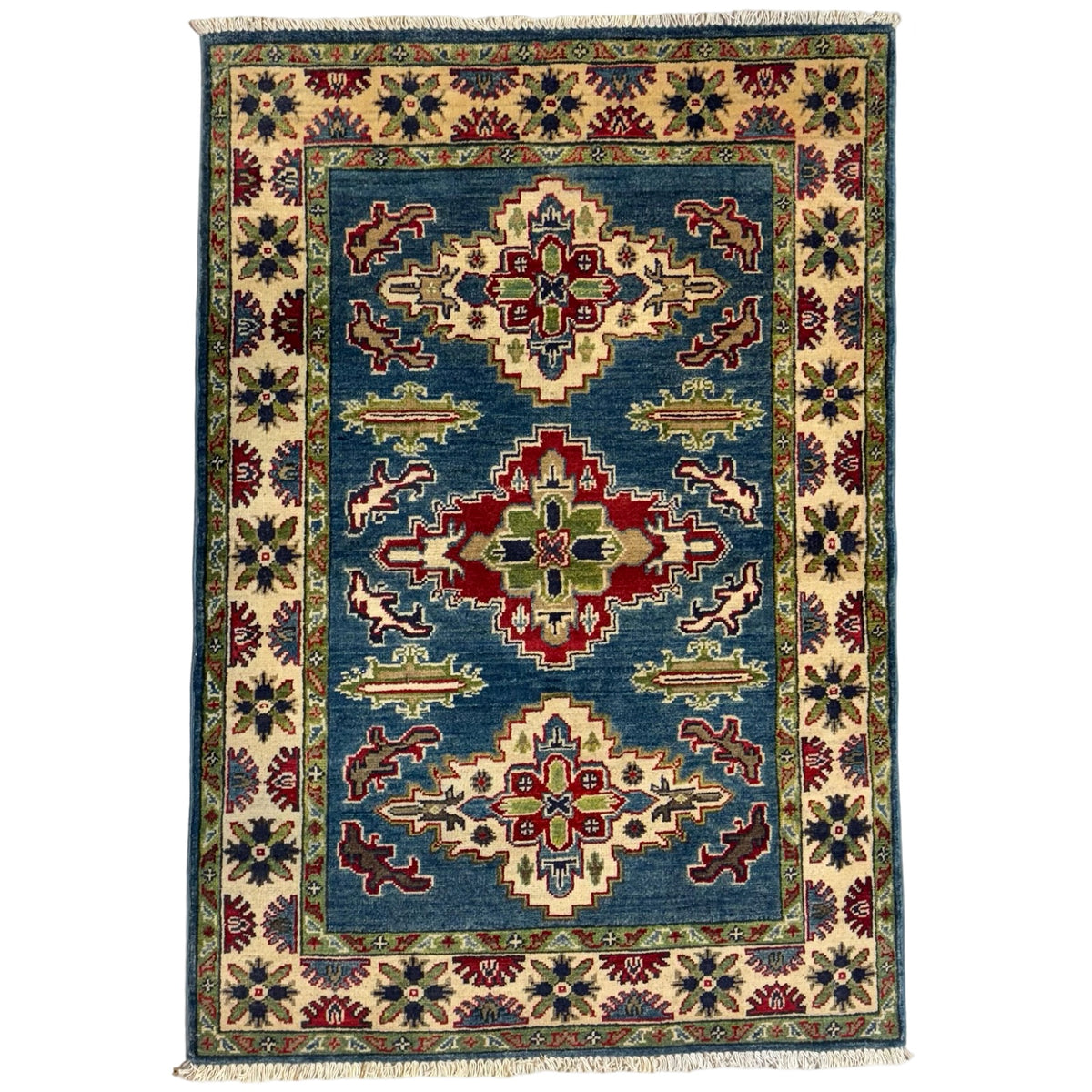 148 x 95 cm Hand Knotted Afghan Kazak – Wool Rug