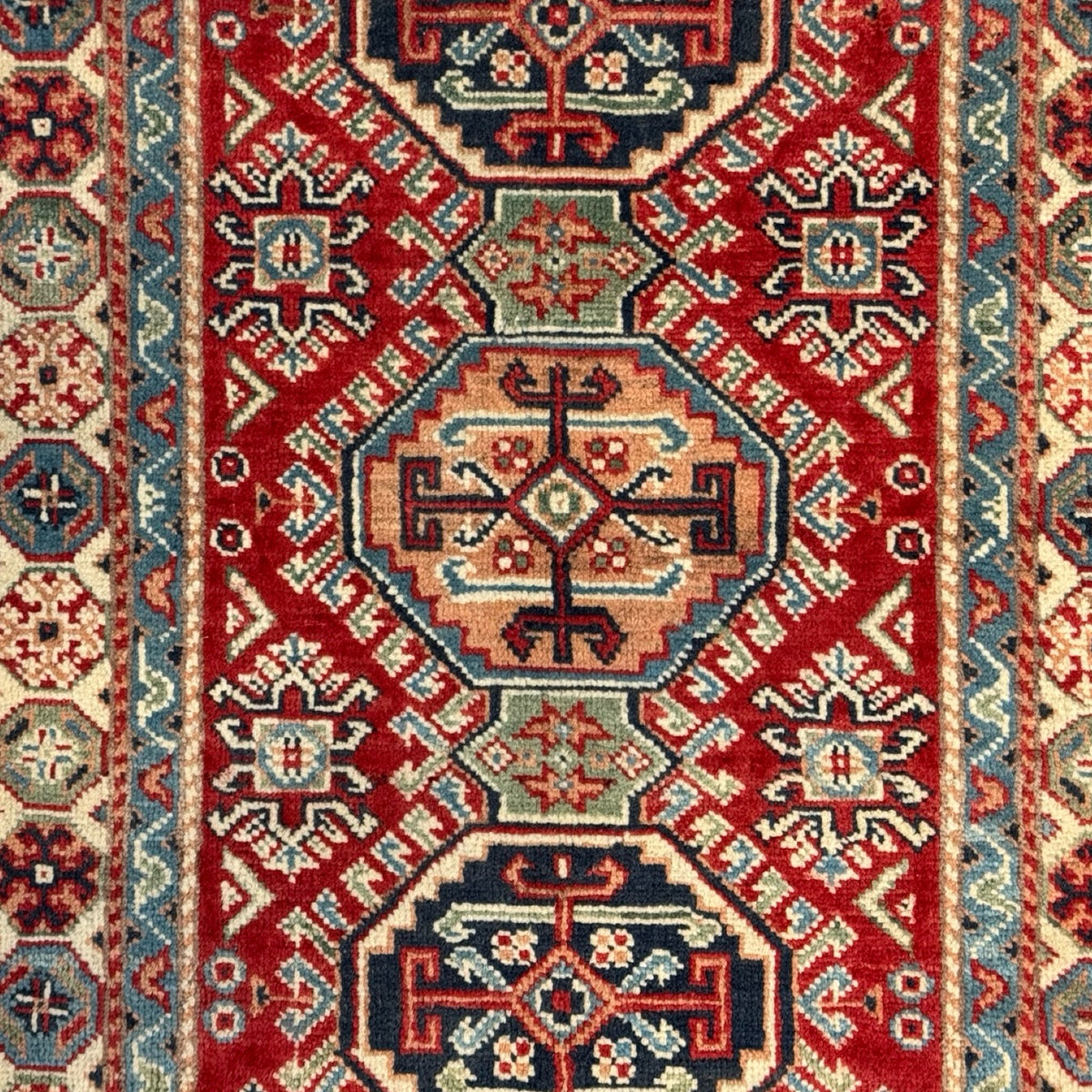 123 x 82 cm Hand Knotted Afghan Kazak – Wool Rug