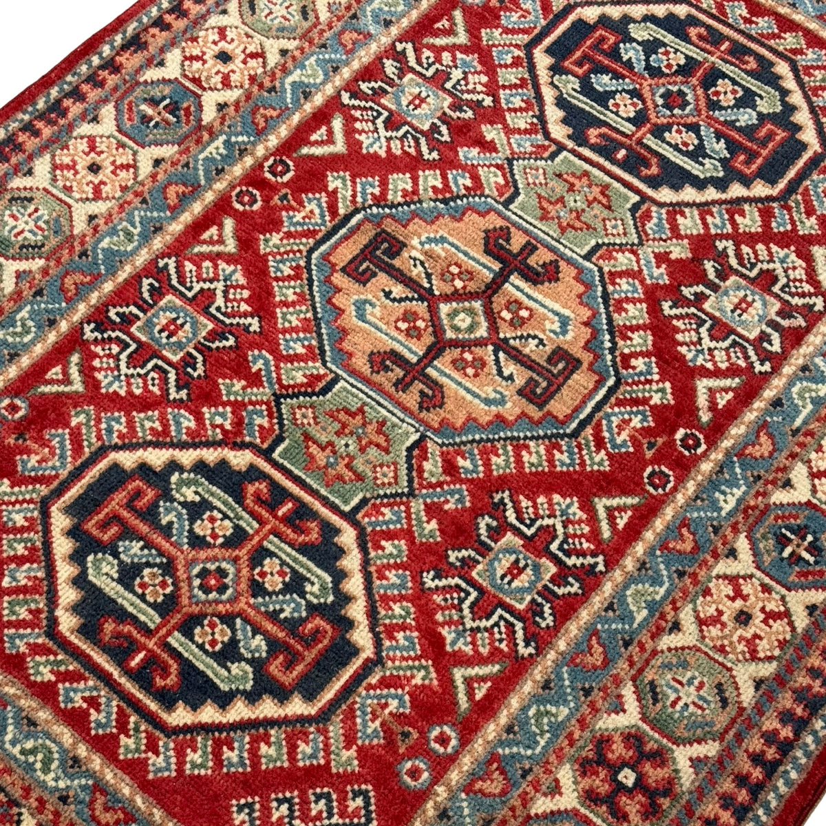 123 x 82 cm Hand Knotted Afghan Kazak – Wool Rug