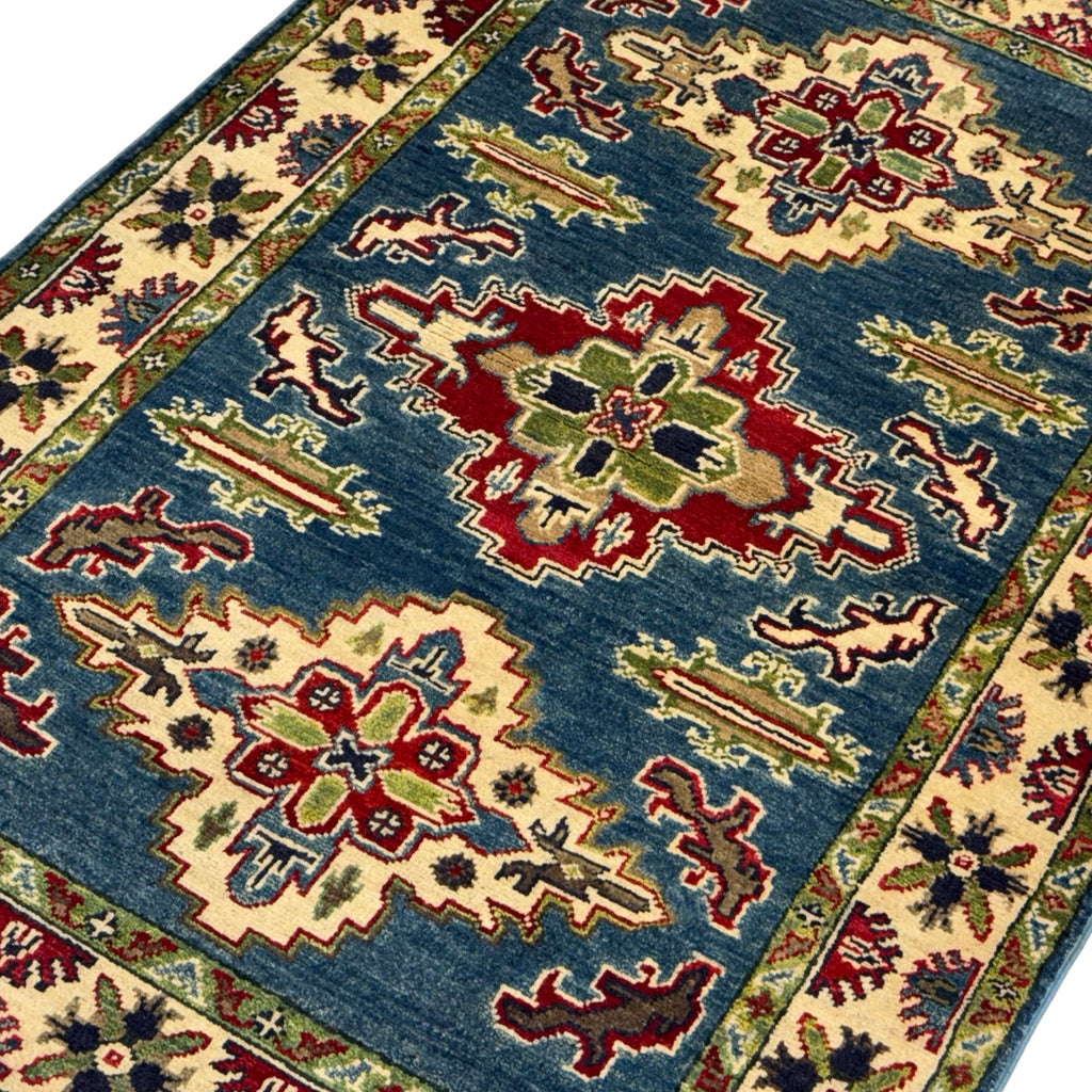148 x 95 cm Hand Knotted Afghan Kazak – Wool Rug