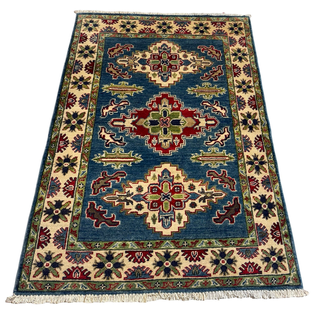 148 x 95 cm Hand Knotted Afghan Kazak – Wool Rug