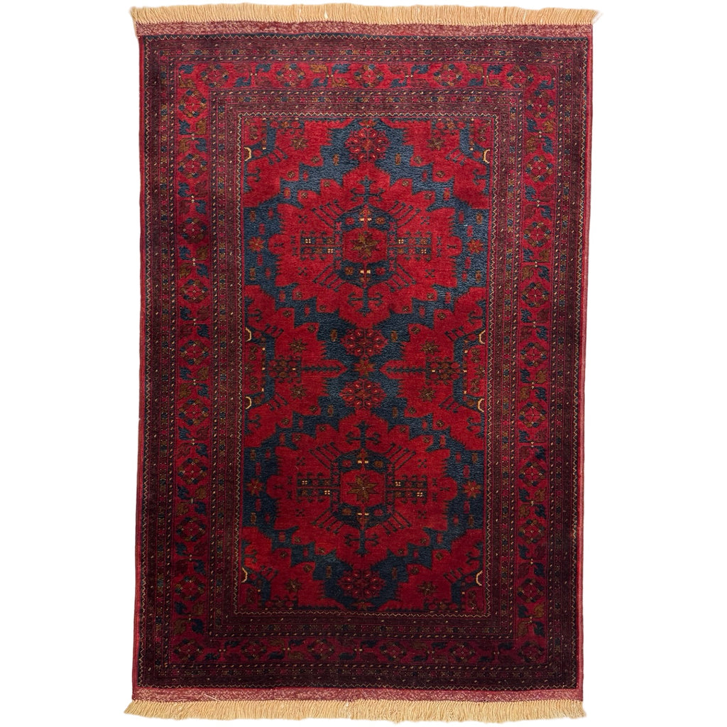 150 x 100 cm Hand Knotted Afghan Turkmen Beljik Rug
