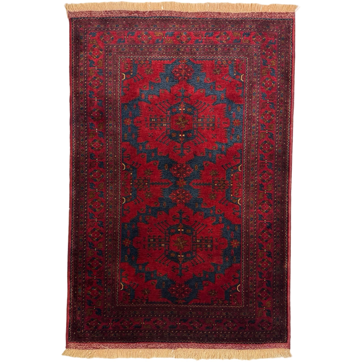 150 x 100 cm Hand Knotted Afghan Turkmen Beljik Rug