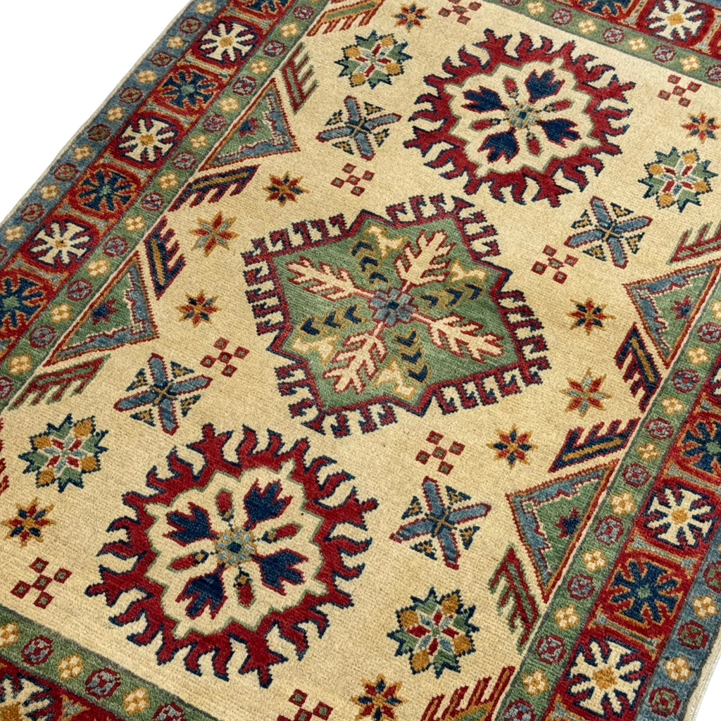 147 x 103 cm Hand Knotted Afghan Kazak – Wool Rug