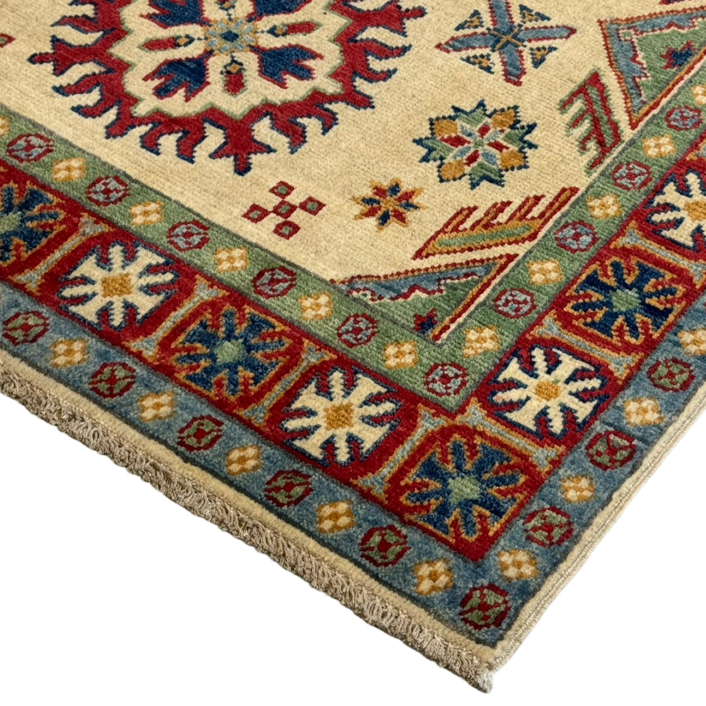 147 x 103 cm Hand Knotted Afghan Kazak – Wool Rug