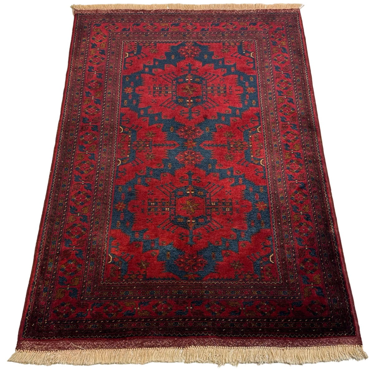 150 x 100 cm Hand Knotted Afghan Turkmen Beljik Rug