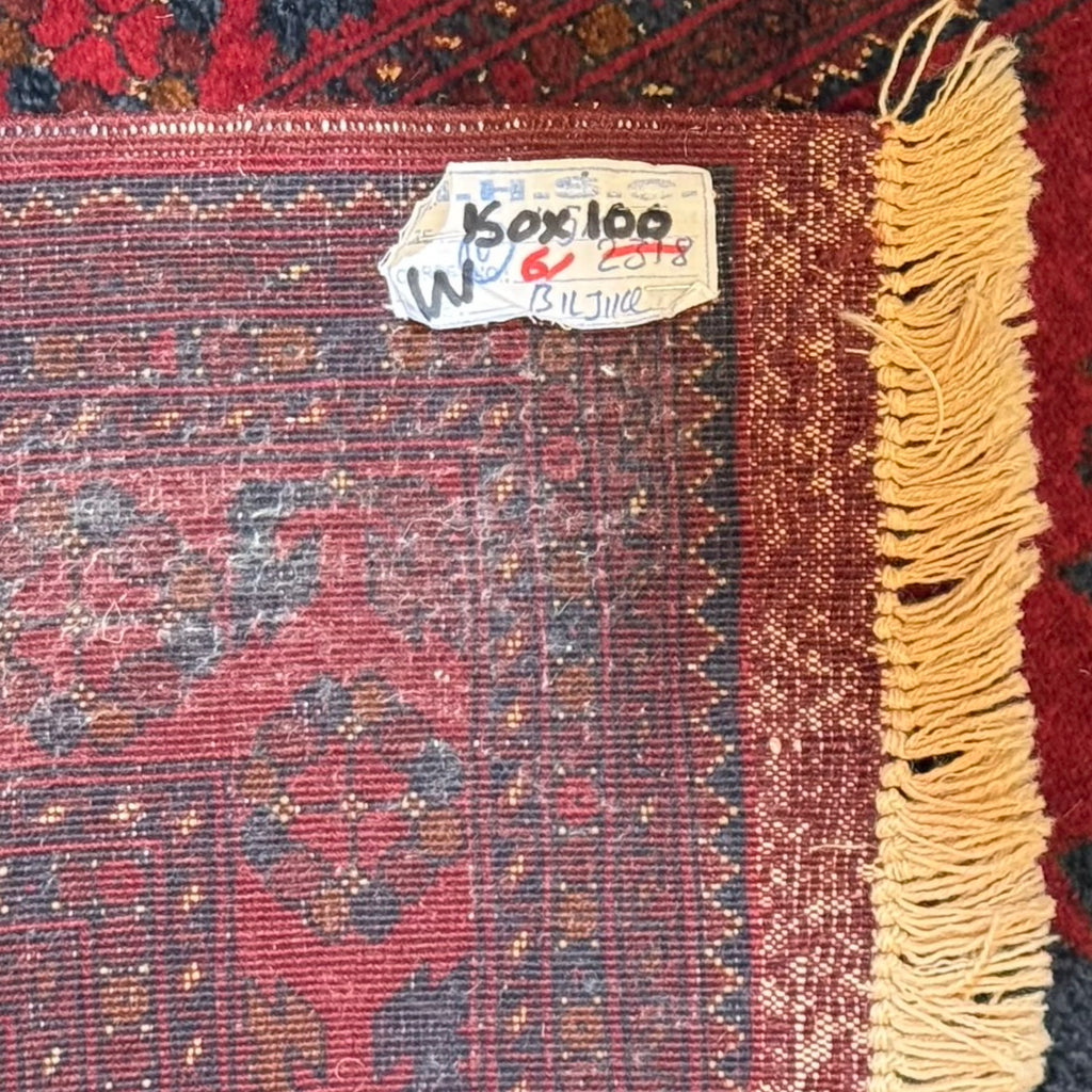 150 x 100 cm Hand Knotted Afghan Turkmen Beljik Rug