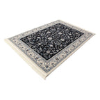 Turkish Machine Made Navy Nain Persian Rug