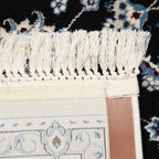 Turkish Machine Made Navy Nain Persian Rug