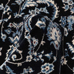 Turkish Machine Made Navy Nain Persian Rug