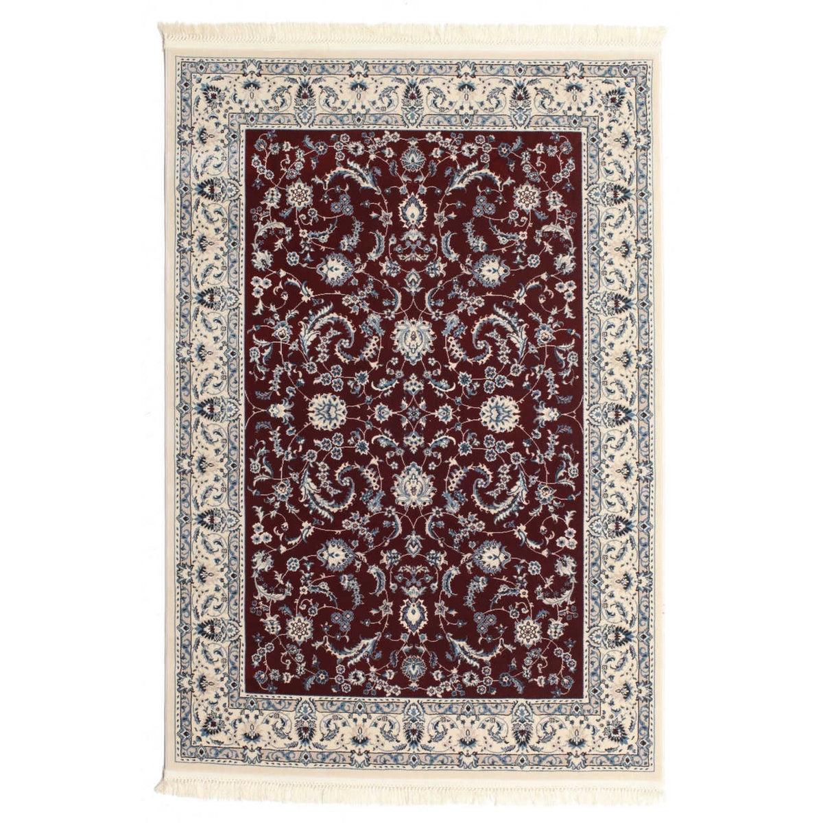 290 x 200 cm Turkish Machine Made Dark Red Nain Persian Rug