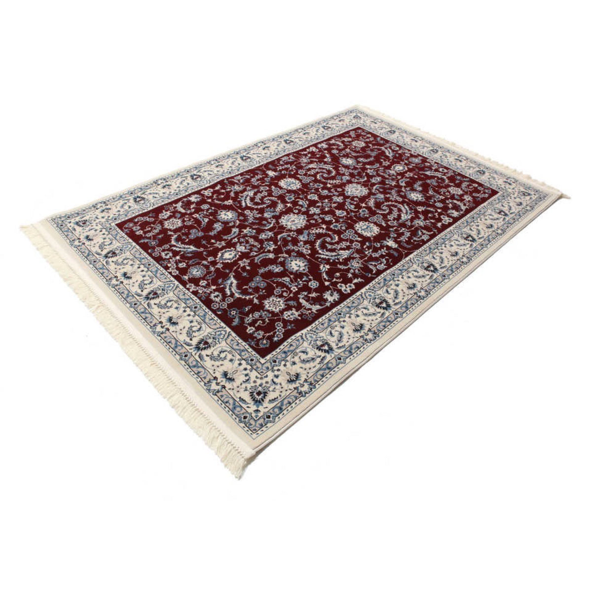 290 x 200 cm Turkish Machine Made Dark Red Nain Persian Rug