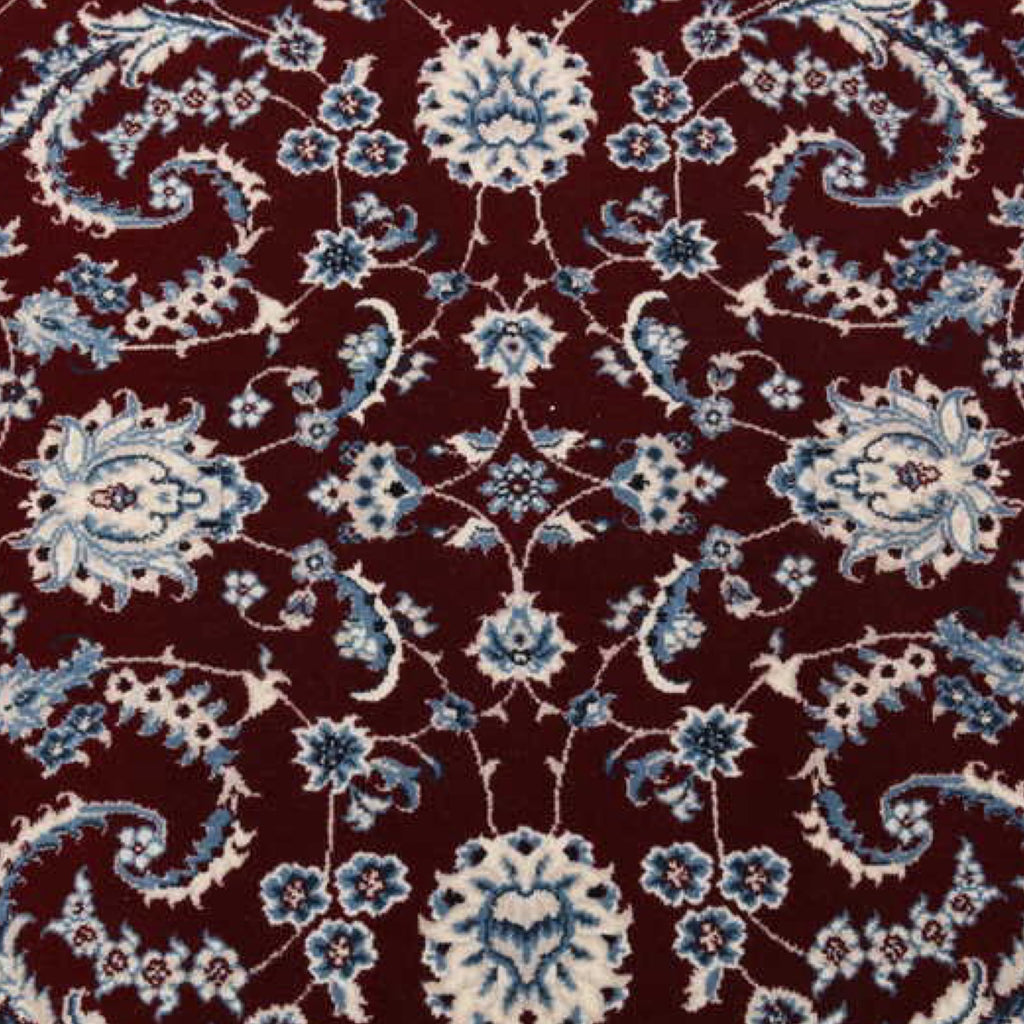 290 x 200 cm Turkish Machine Made Dark Red Nain Persian Rug