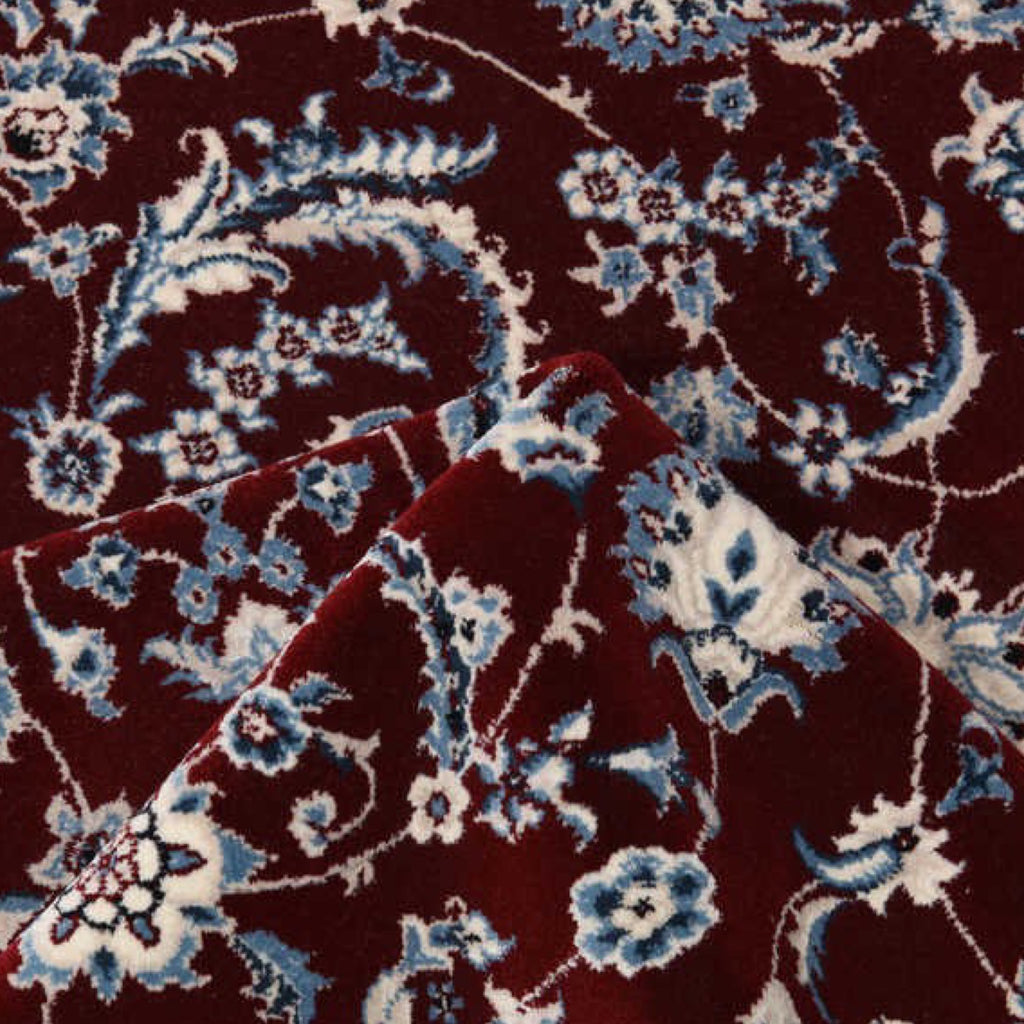 290 x 200 cm Turkish Machine Made Dark Red Nain Persian Rug