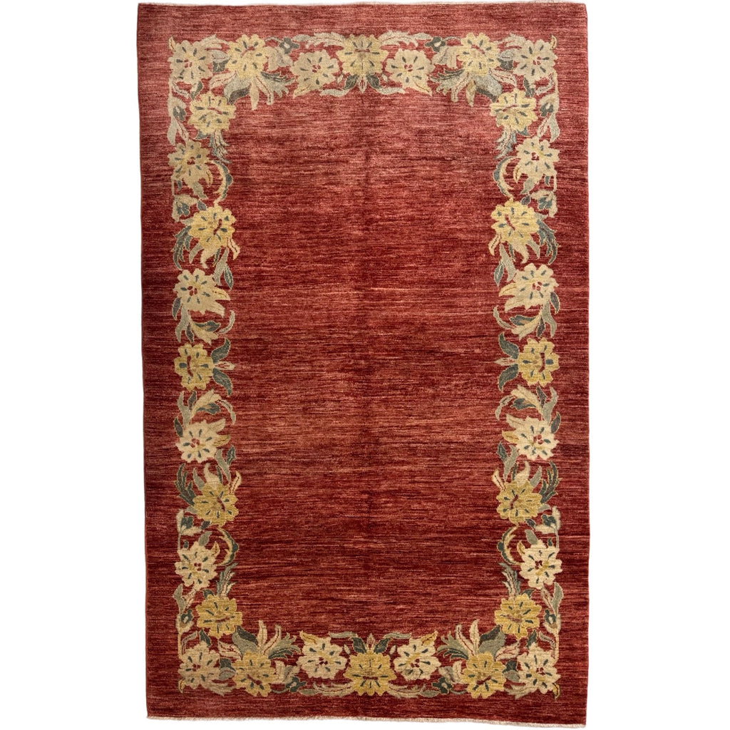 244 x 152 cm Afghan Chobi Modern Floral Hand-Knotted Wool Rug