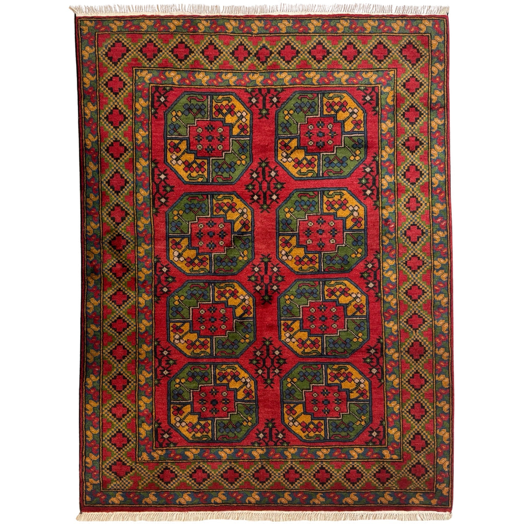 200 x 150 cm Hand Knotted Afghan Akche Filpai – Wool Rug
