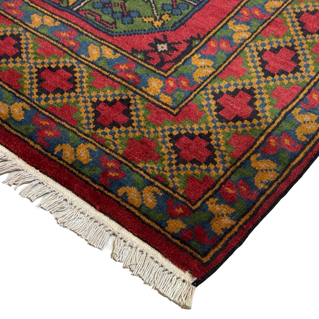200 x 150 cm Hand Knotted Afghan Akche Filpai – Wool Rug