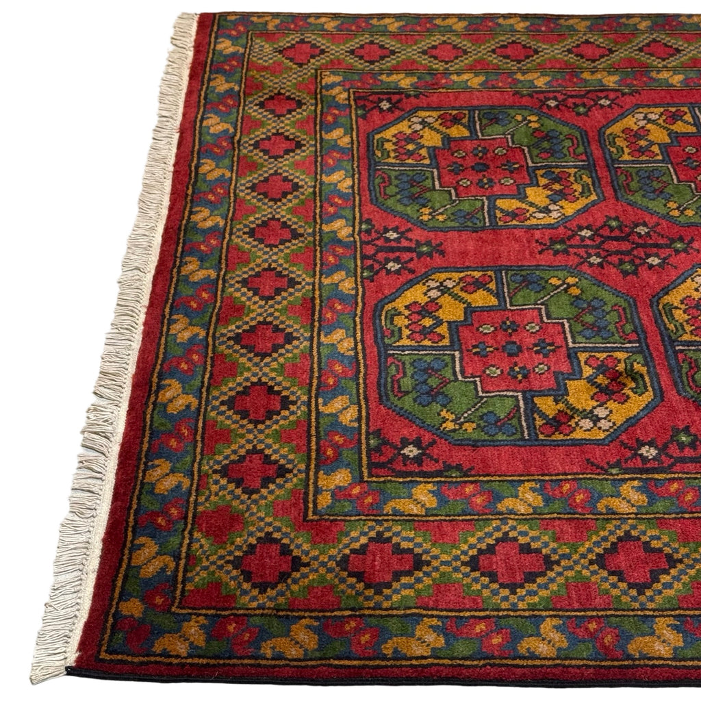 200 x 150 cm Hand Knotted Afghan Akche Filpai – Wool Rug